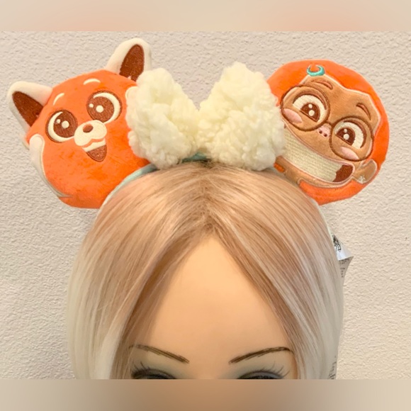 Disney Parks Turning Real Red Mei Panda Power Plush Ear Headband Adults ~New~ - Picture 1 of 11